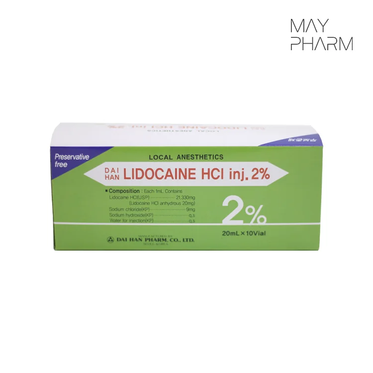 DAIHAN Lidocaine HCI Injections 2% – 20mL x 10Vial S.Korea