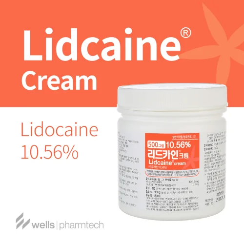 Lidcaine Cream Anesthetic Cream with Lidocaine 10,56% – 500 g Korea