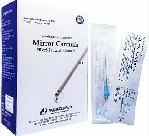 Mirror Cannulas 22G/23G 50 mm – 50 pcs/box S.Korea
