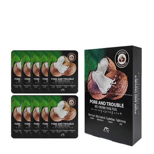 Sense of Care PORE AND TROUBLE OILY CONTROL MASK PACK  0.85fl.oz  1box/10pcs